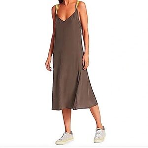 NWT Rag & Bone Colette Gray Moss Satin Sleeveless Slip Dress - XS